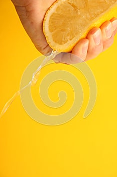 Squeezing a juicy lemon