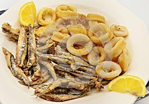Squid with anchovies