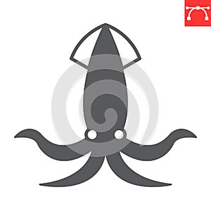 Squid glyph icon