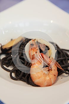 Squid ink pasta