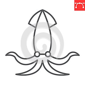 Squid line icon