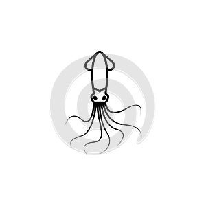 squid line icon. signs and symbols can be used for web, logo, mobile app, ui, ux