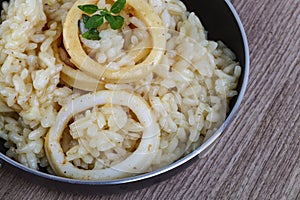 Squid risotto