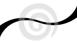 Squiggle element, swoosh swash line stroke, curve wavy thin stripe photo