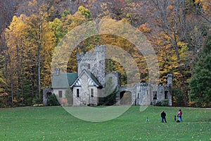 Squire`s Castle in Chagrin Falls, Ohio is a popular landmark in Cleveland