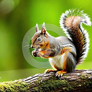 squirrel on a beautiful ures and backgrounds