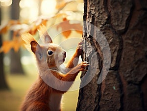 Squirrel eagerly reaching for what she want most