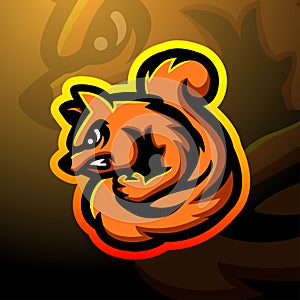 Squirrel esport logo mascot design