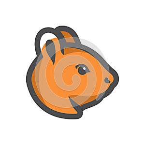 Squirrel forest rodent Vector icon Cartoon illustration