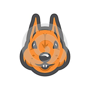 Squirrel forest rodent Vector icon Cartoon illustration