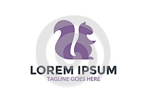 Squirrel logo. vector illustration. editable