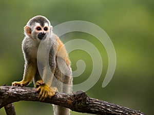 Squirrel monkey in a branch