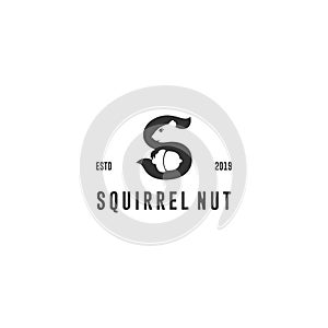 Squirrel nut silhouette logo