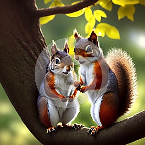 Squirrel pair