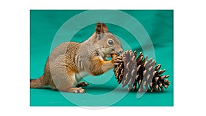 The contrast between the squirrel s natural colors and the bright