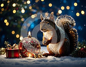 Christmas squirrel