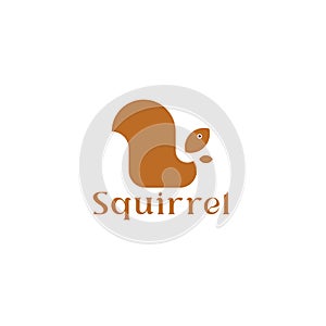 Squirrel silhouette logo