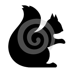 Squirrel silhouette vector icon