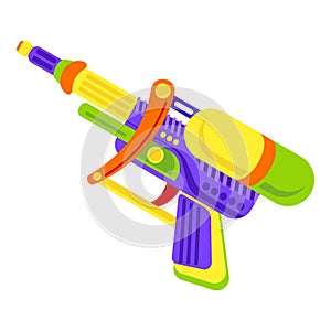 Squirt gun icon, cartoon style