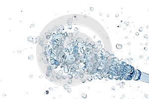 Squirt water, bubble liquid