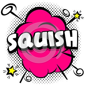 squish Comic bright template with speech bubbles on colorful frames