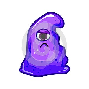 squishy slime character cartoon vector illustration