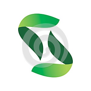 Squre green nature leaf frame arrow code logo design