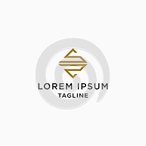 Letter SR initials Logo Icon Design Template. Elegant, Luxury, Gold, Modern Vector Illustration