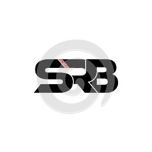 SRB letter monogram logo design vector