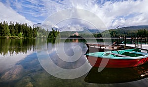Srbske Pleso Lake in slovakian High Tatra mountains