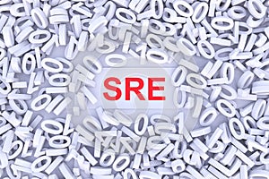 SRE concept binary code 3D