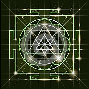 Sree Ganapati Yantra. Sacred Geometry