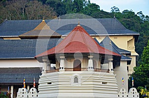 Sri Dalada Maligawa or the Temple of the Sacred Tooth Relic , Buddhist temple , Kandy, Sri Lanka.