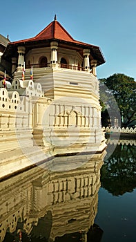 Sri Dalada Maligawa or the Temple of the Sacred Tooth Relic , Buddhist temple , Kandy, Sri Lanka.