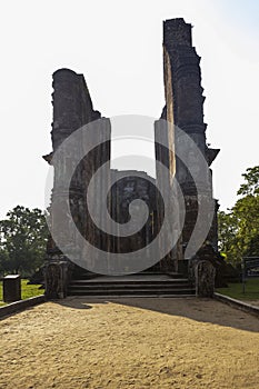 Sri Lanka. The ancient city of Polonnaruwa. Sight - big Lankatilaka temple.