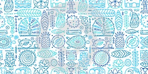 Sri Lanka art travel, tribal seamless pattern for your design