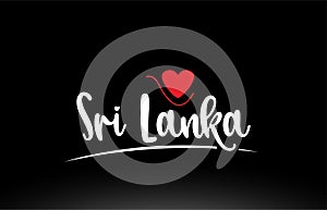 Sri Lanka country text typography logo icon design on black background