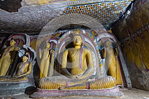 Sri lanka Dambulla royal cave and golden temple unesco world heritage sites famous place for tourist in central of sri lanka.Major