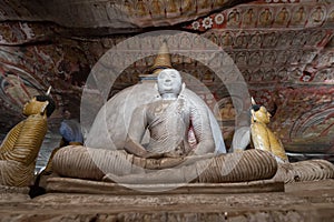 Sri lanka Dambulla royal cave and golden temple unesco world heritage sites famous place for tourist in central of sri lanka.Major