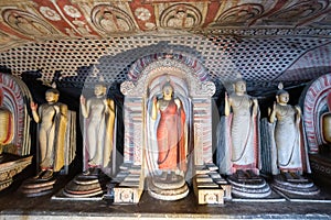 Sri lanka Dambulla royal cave and golden temple unesco world heritage sites famous place for tourist in central of sri lanka.Major