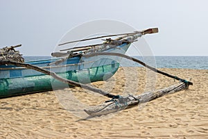 Sri Lanka fishing boat seaside island