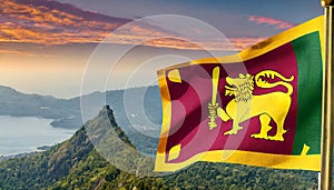 Sri Lanka Flag. The National Flag of Sri Lanka