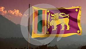 Sri Lanka Flag. The National Flag of Sri Lanka