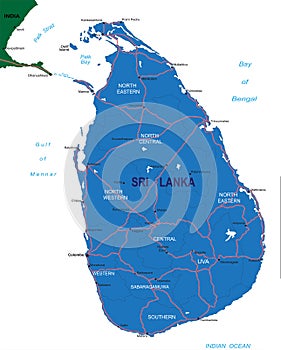 Sri Lanka map