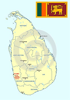 Sri Lanka map - cdr format