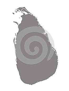 Sri Lanka map - state of the Democratic Socialist Republic of Sri Lanka