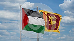 Sri Lanka and Palestine two flags