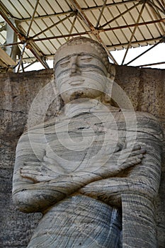 Sri Lanka, Polonnaruwa, Gal Vihara, reclining buddha