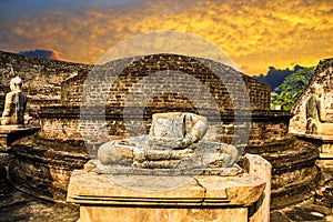 Sri lanka Polonnaruwa Vatadage Sunset