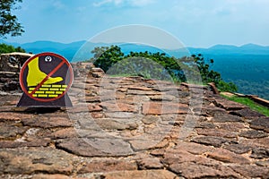 Sri Lanka, Sigiriya, ancient temple, palace, UNESCO, it is forbidden to attack walls and bricks